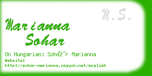 marianna sohar business card